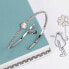 Shimmering Steel Bracelet Four Leaf Clover LPS05AQC04