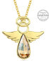 Gold-plated necklace with shimmering crystal Angel Rafael