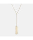 Фото #1 товара Rectangle Geometric Floral Pendant Y Necklace Gold