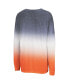 Women's Heather Navy, Heather Orange Auburn Tigers Winkle Dip-Dye Long Sleeve T-shirt