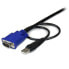 Фото #4 товара StarTech.com 15 ft 2-in-1 Ultra Thin USB KVM Cable - 4.6 m - VGA - Black - USB - USB A + VGA - VGA