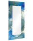 Фото #2 товара 'Subtle Blues' Rectangular On Free Floating Printed Tempered Art Glass Beveled Mirror, 72" x 36"