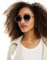 Фото #1 товара ASOS DESIGN metal round sunglasses in gold with polarised lens