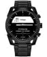 ფოტო #4 პროდუქტის Men's CZ Smart Hybrid Sport Black-Tone Stainless Steel Bracelet Smart Watch 43mm
