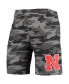 ფოტო #3 პროდუქტის Men's Charcoal, Gray Nebraska Huskers Camo Backup Terry Jam Lounge Shorts