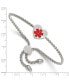 ფოტო #3 პროდუქტის Stainless Steel Red Enamel Heart Medical ID Adjustable Bracelet