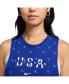 Фото #2 товара Women's Blue Team USA Icon Allover Print Muscle Tank Top