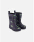 Ботинки Deux Par Deux Grey Dinosaur Rain Boots