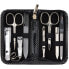 Фото #2 товара Drei Schwerter 8-Piece Manicure Set ‘Roma’, High-Quality Nail Care Set, Ostrich Look Faux Leather Case, Contents: Nail Scissors Set, Foot/Nail Clippers, Tweezers, Glass Nail File, Sapphire Nail File