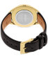 ფოტო #3 პროდუქტის Women's Essentials Black Leather Strap Watch 32mm