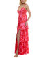 Фото #6 товара Juniors' Floral Tie-Strap Tiered Maxi Dress
