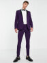 Фото #5 товара ASOS DESIGN super skinny tuxedo suit trousers in purple