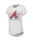 ფოტო #3 პროდუქტის Women's Charcoal, White Atlanta Braves Sonata T-shirt and Leggings Sleep Set