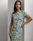 ფოტო #4 პროდუქტის Women's Floral Jersey Twist-Front Midi Dress