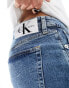 Фото #6 товара Calvin Klein Jeans slim taper jeans in light wash