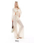 Фото #1 товара Vero Moda Tall beach trouser co-ord in stone