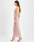 ფოტო #3 პროდუქტის Petite Metallic V-Neck Twist-Front Gown