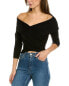 Фото #1 товара Michael Kors Surplice Wool Pullover Women's Black Xl