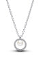 ფოტო #2 პროდუქტის Sterling Silver Pearl Halo Necklace and Earring Gift Set