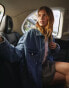 Фото #1 товара Miss Selfridge denim jacket with hood in blue wash