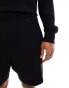 Armani Exchange side box logo sweat shorts in black co-ord Черный, L - W33.4 - фото #2