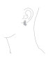 Elegant Classic Teardrop Shape Ear Crawler Clusters Cubic Zirconia CZ Leaf Clip On Earrings For Women Prom Formal Party