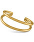 18k Gold-Plated Stainless Steel Double-Row Cuff Bracelet