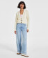 Women's Cropped V-Neck Cable-Knit Cardigan, Created for Macy's