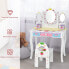 Фото #6 товара Салон красоты costway Kinder Schminktisch Set Frisiertisch