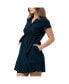 Maternity Colette Short Sleeve Tie Up Linen Dress Biro, Small - фото #3