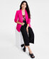 Фото #4 товара Women's Notched-Collar Open-Front Blazer, Created for Macy's