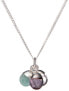 Silver necklace with semi-precious stones - healing, calming and trust (chain, pendant)