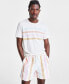 Фото #1 товара Men's Carousel Short Sleeve Crewneck Striped T-Shirt, Created for Macy's