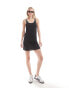 Фото #2 товара Vero Moda Tall jersey mini skort dress with contrast trim in black