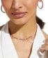 18k Gold-Plated Pink Cubic Zirconia & Stone Statement Necklace, 15" + 3" extender, Created for Macy's