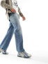 Фото #4 товара ASOS DESIGN wide flare jeans in light wash blue