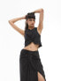 Фото #1 товара Topshop co ord knot front top in black