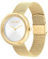 ფოტო #2 პროდუქტის Women's Gold-Tone Stainless Steel Mesh Bracelet Watch 34mm