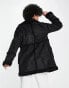 Фото #4 товара Threadbare Tall Harp bonded coat with borg detail in black