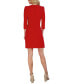 ფოტო #2 პროდუქტის Women's Puffed-Shoulder Twist-Front Dress