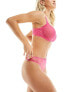 Фото #1 товара Ivory Rose heart mesh high waist thong in hot pink