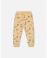 ფოტო #2 პროდუქტის Boy French Terry Sweatpants Beige Printed Jungle Animal - Child