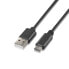 USB 2.0 A to USB-C Cable Aisens A107-0051 Black 1 m