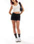 COLLUSION low rise elasticated waist sweat shorts in black