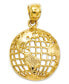 ფოტო #1 პროდუქტის 14k Gold Charm, Polished Globe Charm