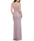 Ruffled-Front Glitter Gown