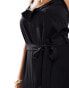 Фото #2 товара ONLY tie waist frill detail jumpsuit in black