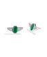 ფოტო #1 პროდუქტის The Jedi Master Diamond and Green Agate Stud Earrings (1/10 ct. t.w.) in Sterling Silver