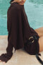 Фото #4 товара Свитер с шалью из тонкого трикотажа ZARA