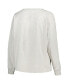 ფოტო #2 პროდუქტის Women's Oatmeal Wisconsin Badgers Plus Size Distressed Arch Over Logo Neutral Boxy Pullover Sweatshirt